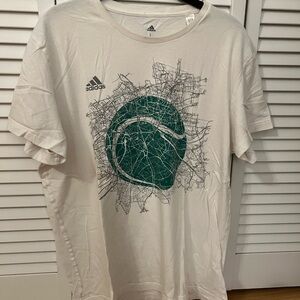 Adidas Cream Tee with Black Graphic